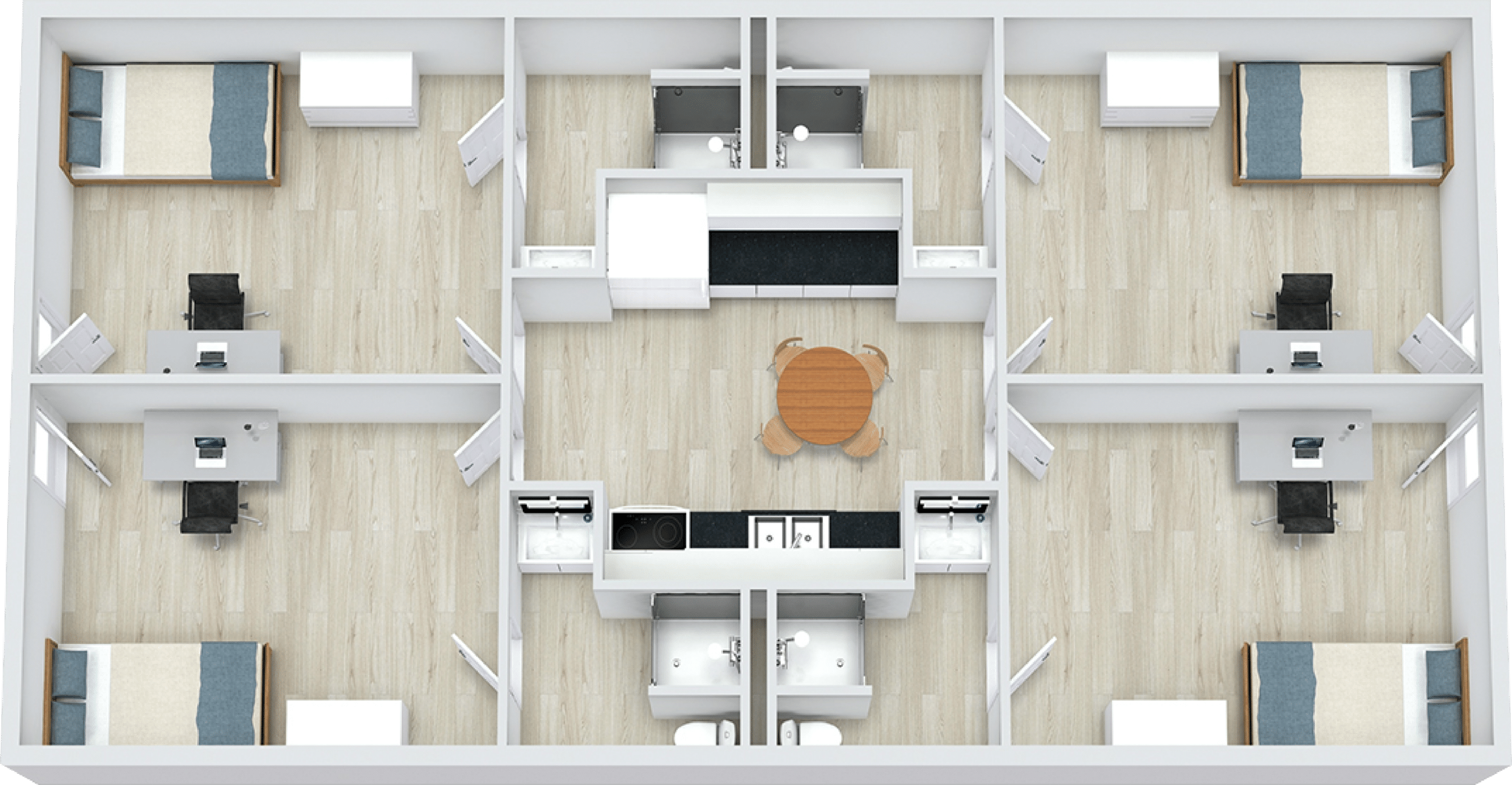 Campus Quad apartment floor plan at Capri Eugene