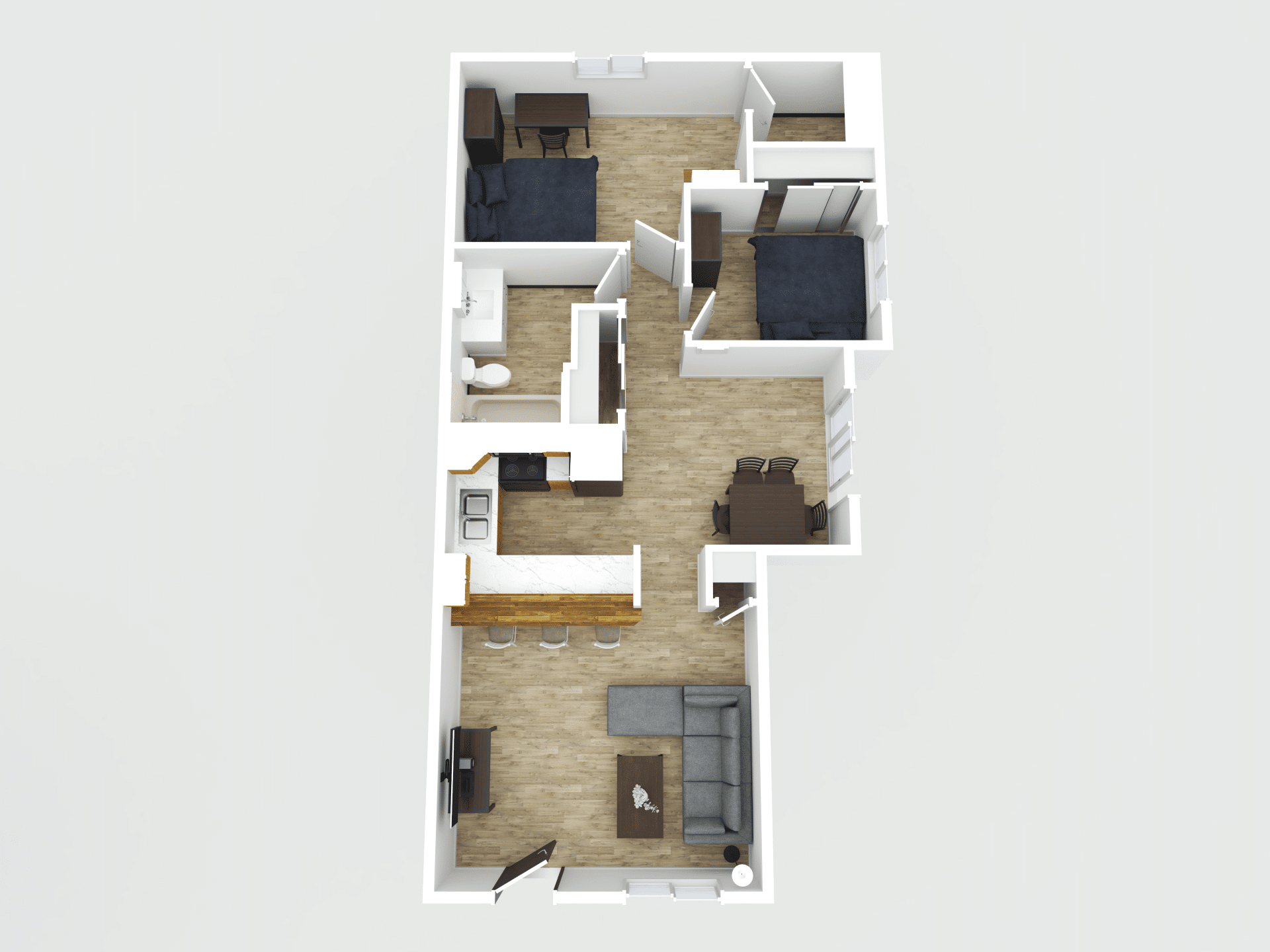 2-bedroom apartment at Capri Student Living in Eugene, OR